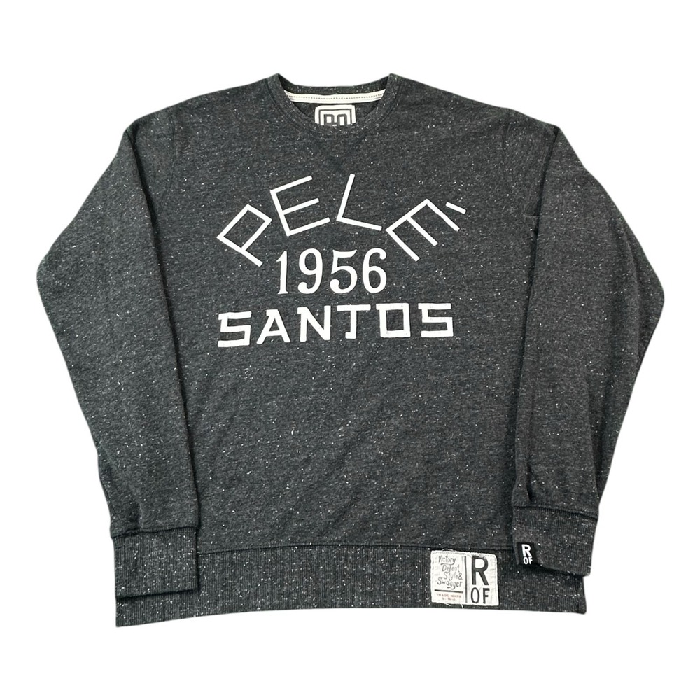 Roots Of Fight Gray Fleck Pele 1956 Cotton Blend Crewneck Sweater Size Medium